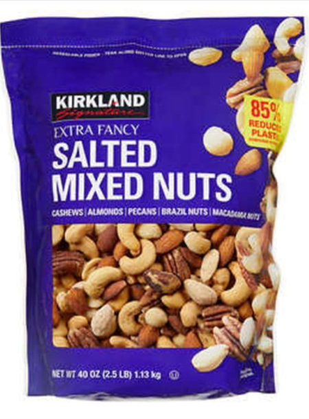 Cashews,Almonds,Pecans, Brazil,Macadamia Mixed Nuts Salted 2.5lb